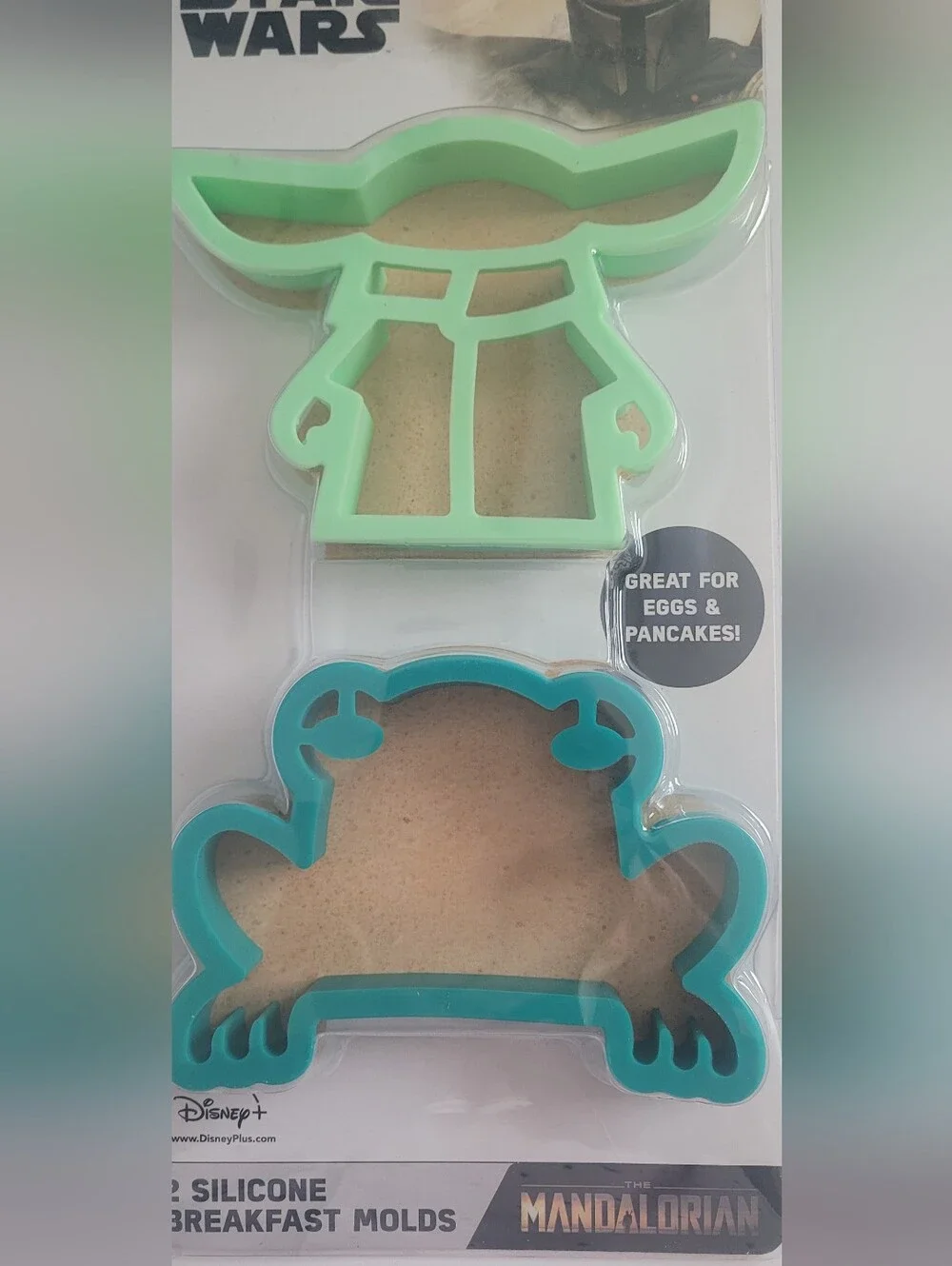 Star Wars Baby Yoda & Frog Silicone Pancake/Egg Molds - Green & Teal